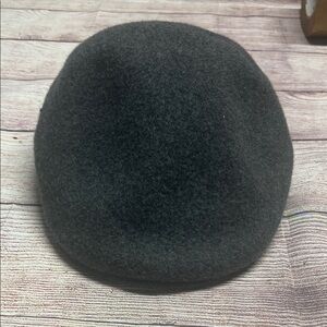 Kangol Charcoal Wool Flat Cap